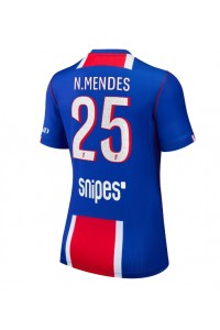 Paris Saint-Germain Nuno Mendes #25 Jalkapallovaatteet Naisten Kotipaita 2026-27 Lyhythihainen